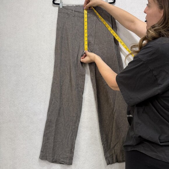 Carbon2Cobalt Pants Womens 6 Linen Blend Wide Leg Casual Relaxed Elastic Waist - Picture 3 of 13